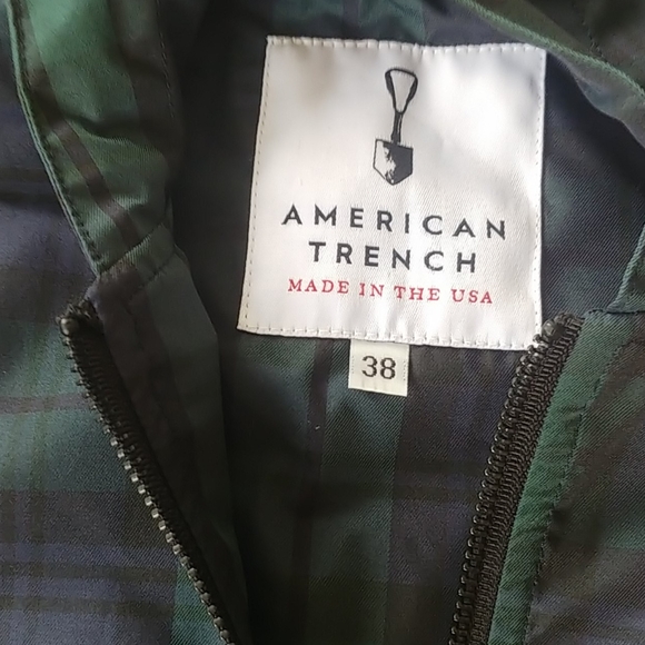Plaid American Trench Full Zip Rain Shell - Picture 2 of 4